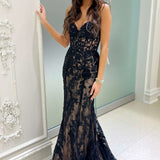 Itzayana | Sweetheart Black Lace Appliques Mermaid Prom Dress