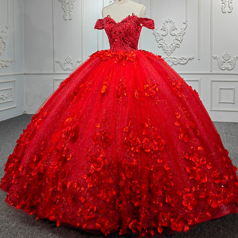 Sweet Valentine Red Quinceanera Dress