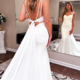 Long Chiffon Boho Wedding Dress Sweetheart Backless