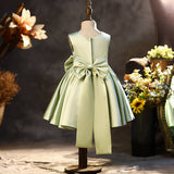 Maya Elegant Satin Flower Girl Dress