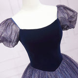 Quinceanera Dress Purple Tulle Long Prom Dresses Shiny Purple Tulle Formal Gown Sweet Dress