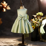 Maya Elegant Satin Flower Girl Dress