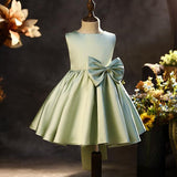 Maya Elegant Satin Flower Girl Dress