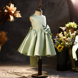 Maya Elegant Satin Flower Girl Dress