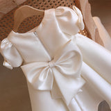 Josephine Simple Satin Flower Girl Dress