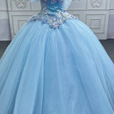 Quinceanera Dress Princess Cap sleeve Ball Gown Sequins Square Collar Evening Party Dresses