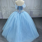 Quinceanera Dress Princess Cap sleeve Ball Gown Sequins Square Collar Evening Party Dresses