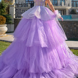 Lavender Beaded High Low Prom Dresses Purple Beaded High Low Formal Graduation Dresses