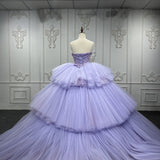 Quinceanera Dress  Strapless Ball Gown Crystal  Lavender