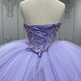 Quinceanera Dress  Strapless Ball Gown Crystal  Lavender