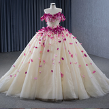 Romantic Heart  Off-the-Shoulder Tulle Quinceañera Dress