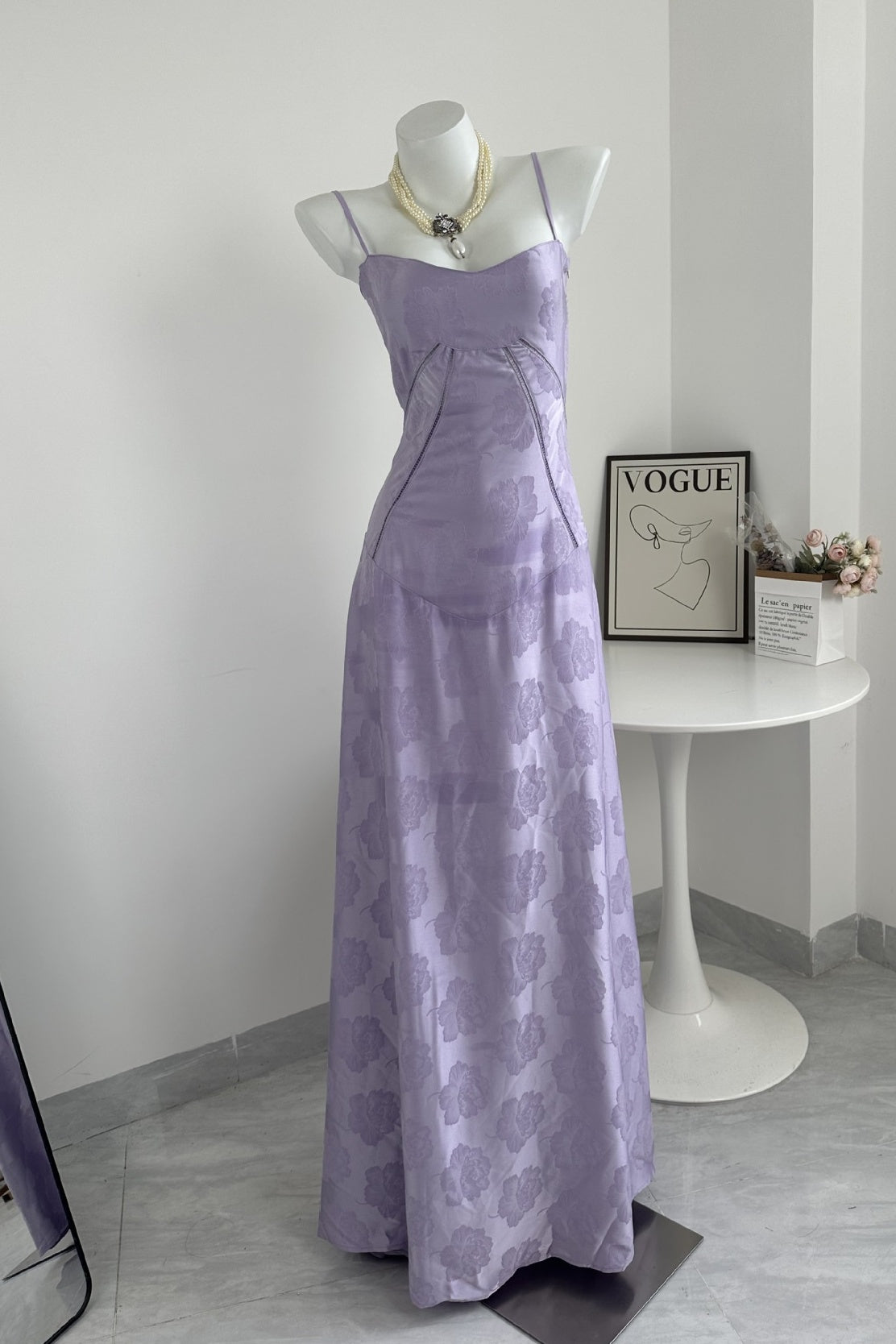 Phantasia | Mermaid Lavender Spaghetti Straps Prom Dress