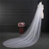 Long Two-Tier Tulle Bridal Veil Wedding Veil