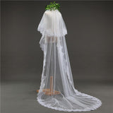 Two-Tier Tulle Lace Edge Bridal Veil Wedding Veil