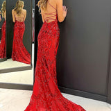 Alexa | Mermaid Sequins Long Prom Dress with Sweep Train