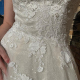 Kassidy | Glitter A-Line Off The Shouder White Long Wedding Dress with Appliques