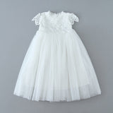 Ava Vintage Style Lace Tulle Flower Girl Dress