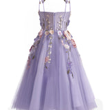 Janeka | A-Line Lavender Bloom Mini Homecoming Dress