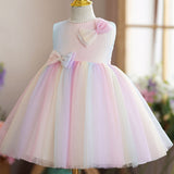 Rainbow Tulle Flower Girl Dress