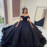 Ball Gown Organza Off the Shoulder Quinceanera Prom Dress