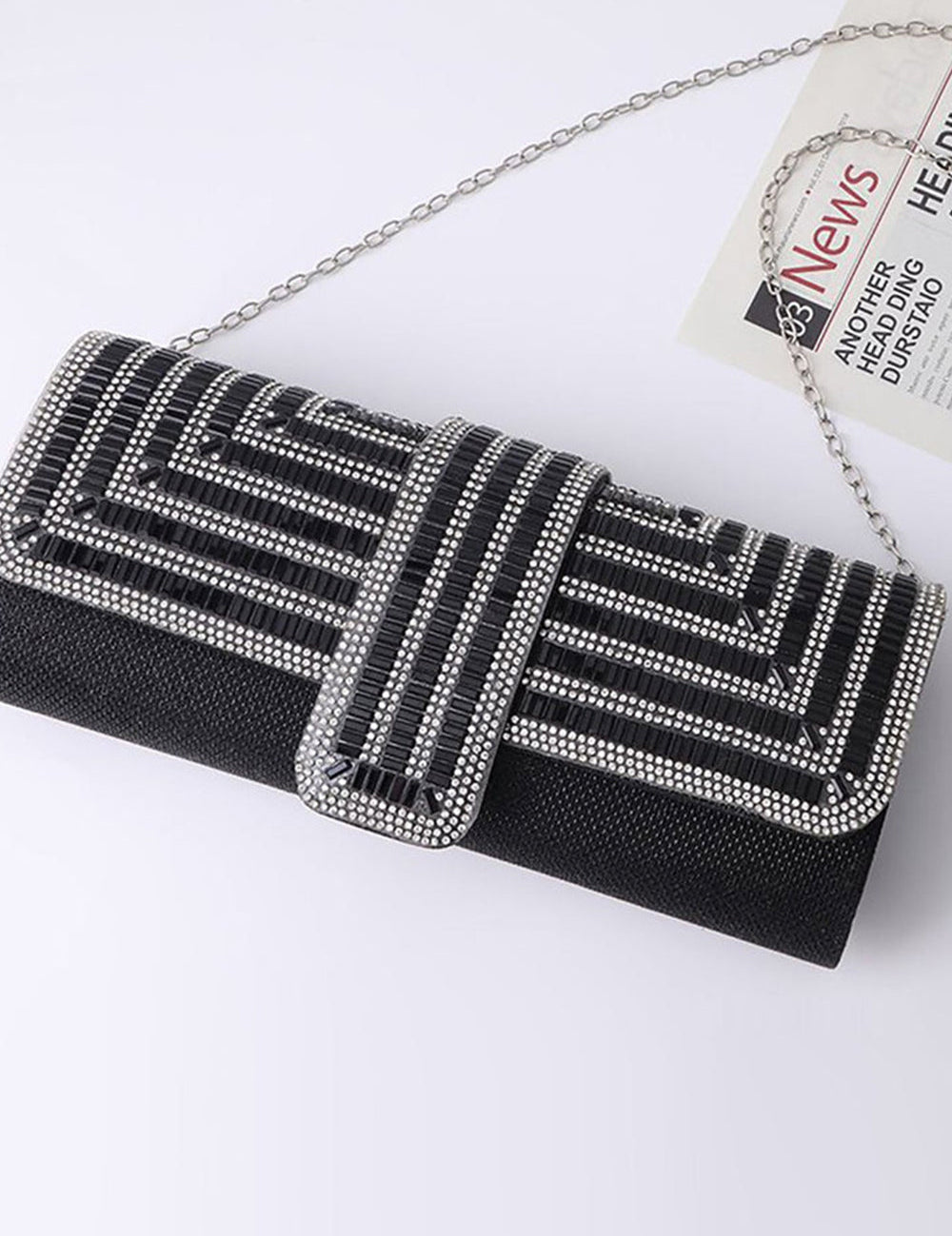 Black Crossbody Chain Handbag