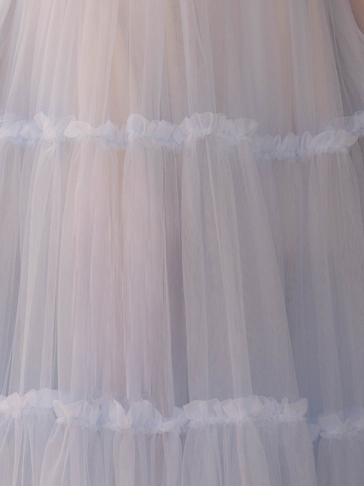 Katalina |A-Line Corset Ruffled Tulle Prom Dress