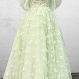 Boho A-Line Sweetheart Green Floor-Length Quinceanera Dress