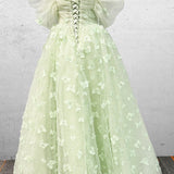 Boho A-Line Sweetheart Green Floor-Length Quinceanera Dress