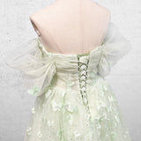 Boho A-Line Sweetheart Green Floor-Length Quinceanera Dress