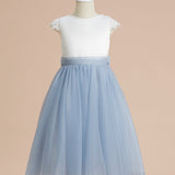 Clara Satin Tulle Flower Girl Dress