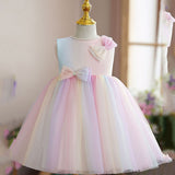 Rainbow Tulle Flower Girl Dress