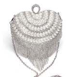 Champagne Beaded Pearls Party Clutch