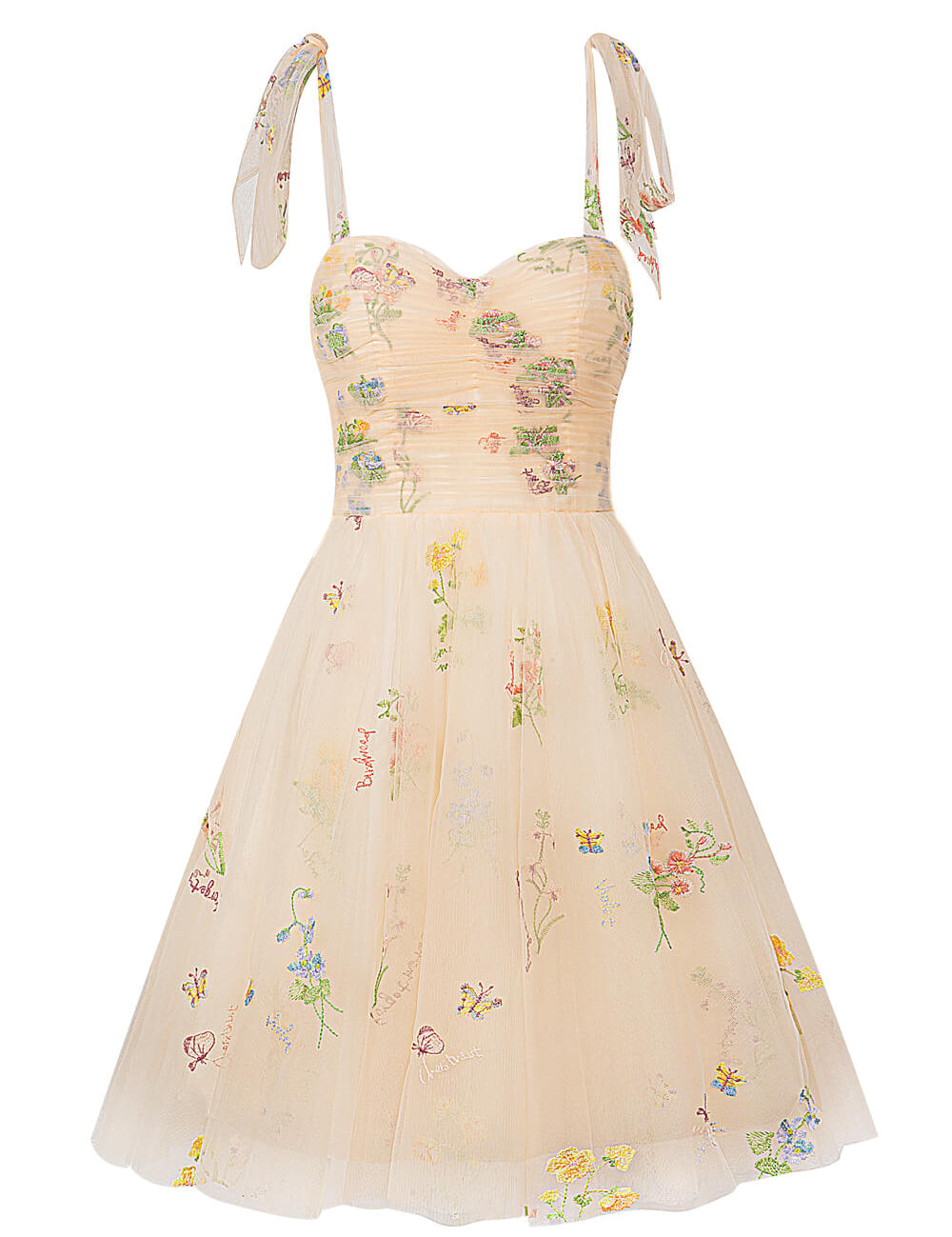 Claire | Aline Short Sweetheart Tulle Floral Homecoming Dress