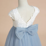 Clara Satin Tulle Flower Girl Dress