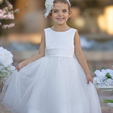 Lydia Beaded Tulle Flower Girl Dress