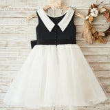 Allison Contrasting Colors Girl Dress