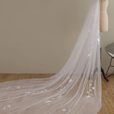 Delicate 3D Flower Lace Cathedral Veil Bridal Veil Wedding Veil