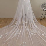 Delicate 3D Flower Lace Cathedral Veil Bridal Veil Wedding Veil