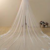 Delicated Flower Lace Cathedral Veil Bridal Veil Wedding Veil