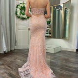 Michaela |Mermaid Sweetheart Sequined Lace Long Prom Dress