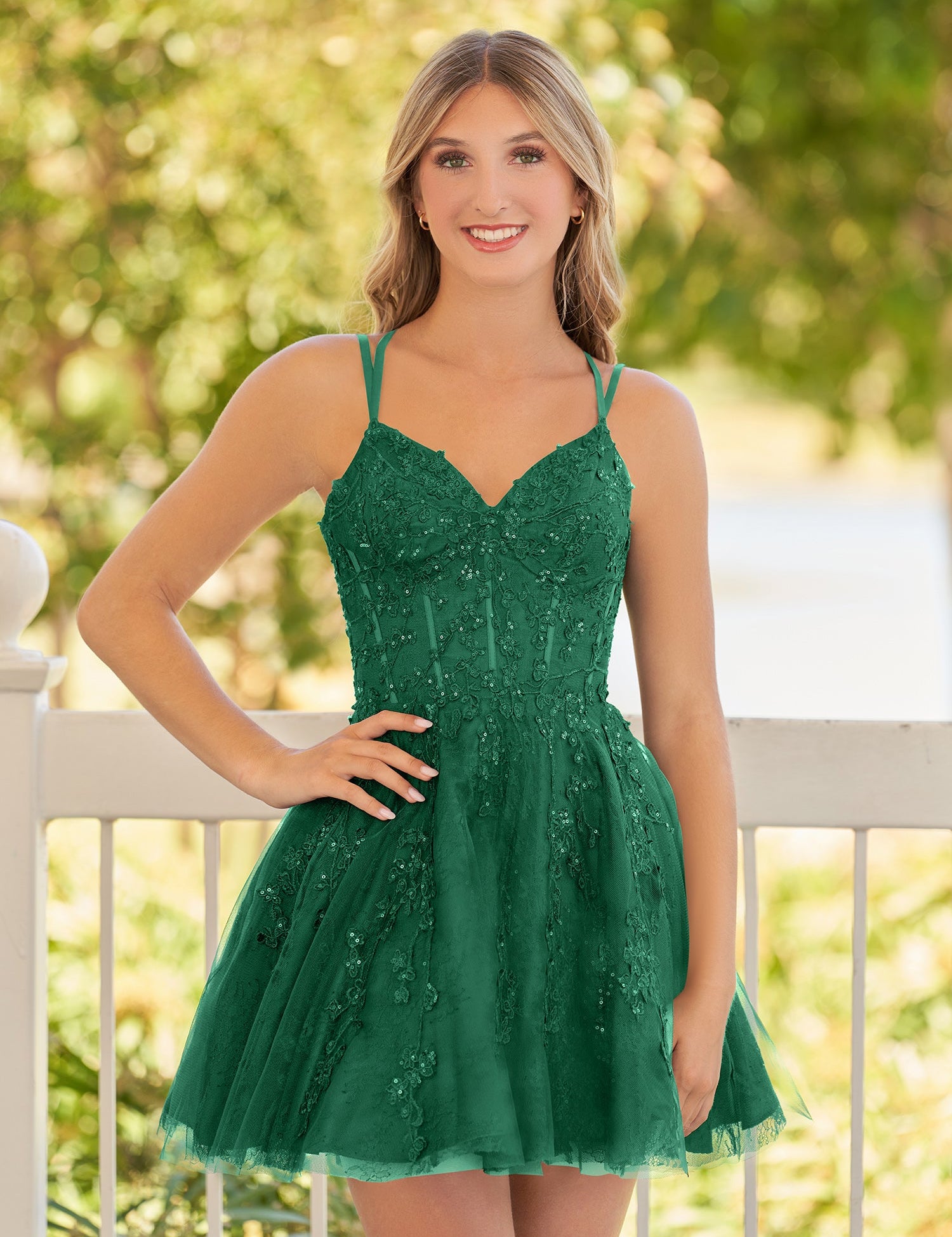 KissDress A-Line Lace Spaghetti-Straps short Homecoming Dress | Its exquisite design and intricate decorative details make it a must-have for dinner parties and dances, as well as a sophisticated addition to your wardrobe.