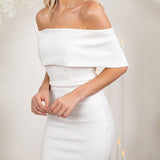 Elegant Trumpet Mermaid Off-The-Shoulder Elastic Satin Wedding Dresses