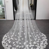 Exquise 3D Flower Lace Cathedral Veil Bridal Veil Wedding Veil