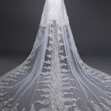 Exquise Floral Lace with Shaped Edge Cathedral Veil Bridal Veil Wedding Veil