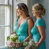 A Line Halter Neck Jersey Bridesmaid Dress With Half Sleeves And Straps Back