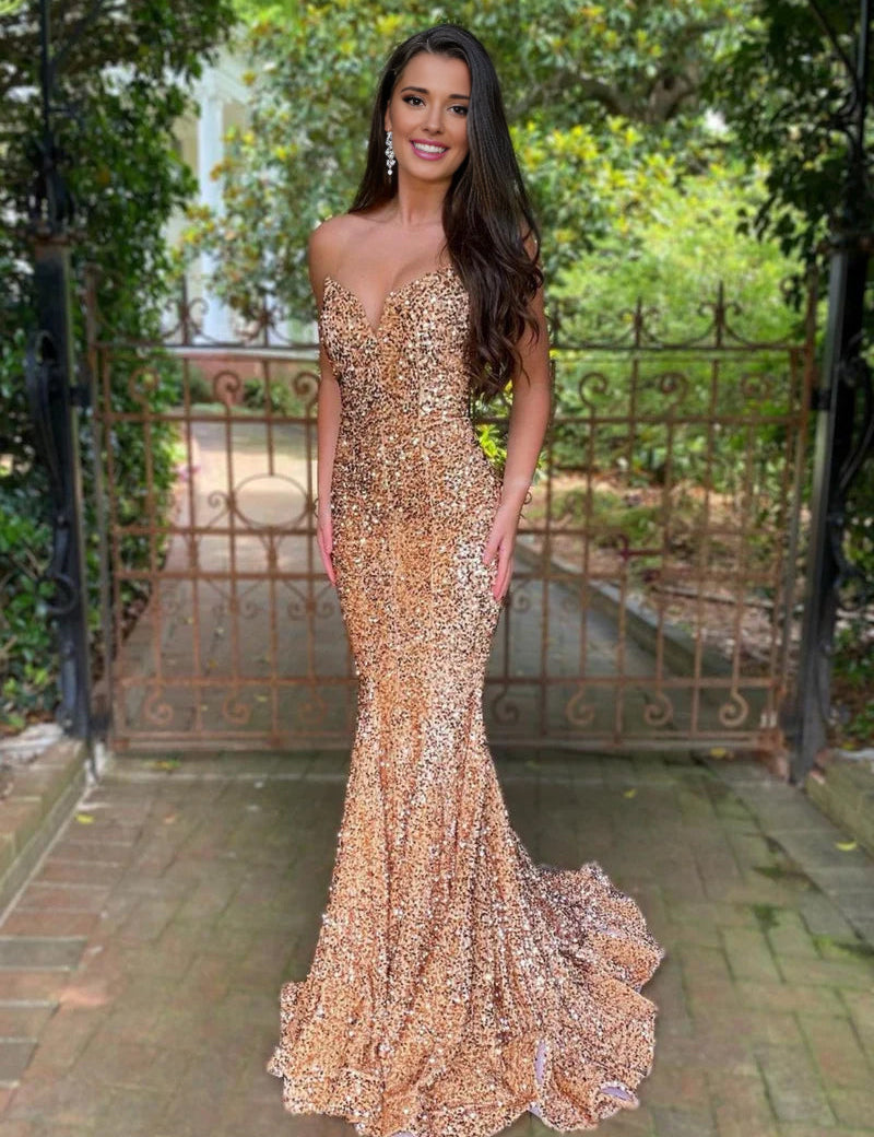 LAURYN | Mermaid Sweetheart Neck Sequins Homecoming Dresses