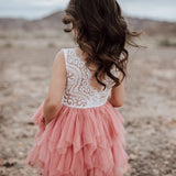 Layered Tulle Flower Girl Dress