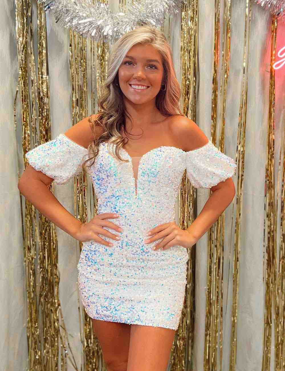 Verity |Bodycon Sweetheart Sequins Homecoming Dress