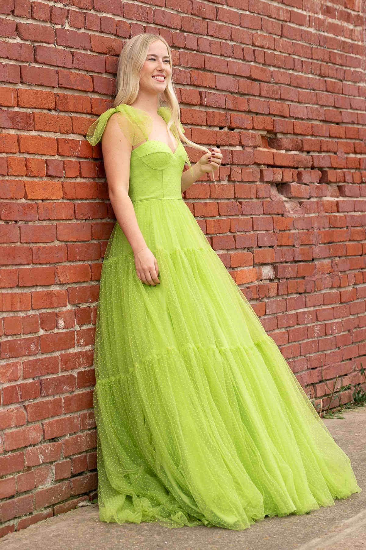 Skyler |A-line Sweetheart Dot Tulle Prom Dress