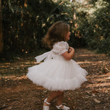 Liliana Square Neckline Flower Girl Dress